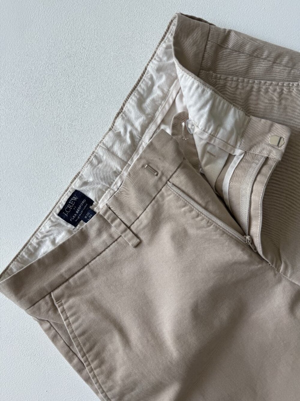 J.Crew Flex Bedford Dress Chino Khaki Cotton Blend 30x30